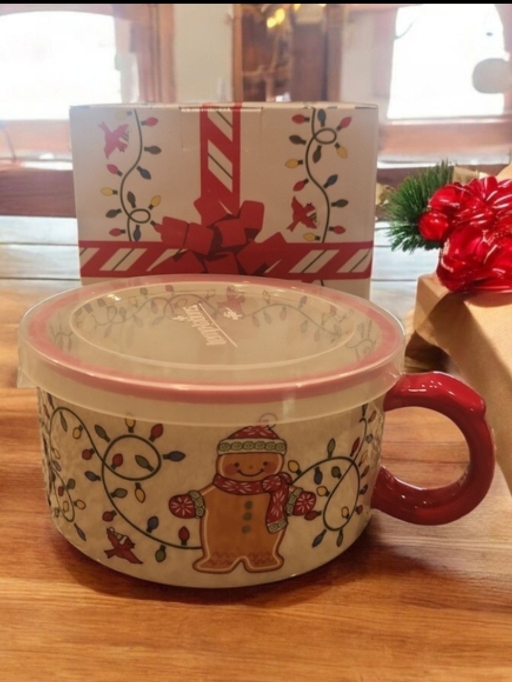 Temp-Tations by Tara "Winter Whimsy" Meal Soup Bowl Mug with Lid - NIB Last one